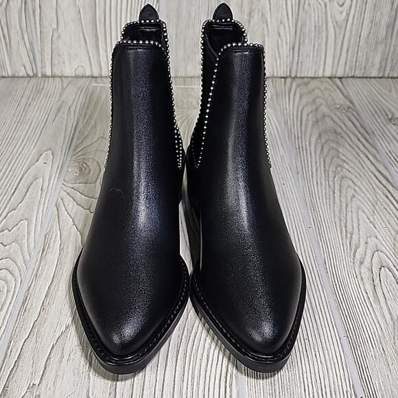 Coach Black Bowery Leather Ankle Boots Womens Size 5.5 NEW - Picture 4 of 13
